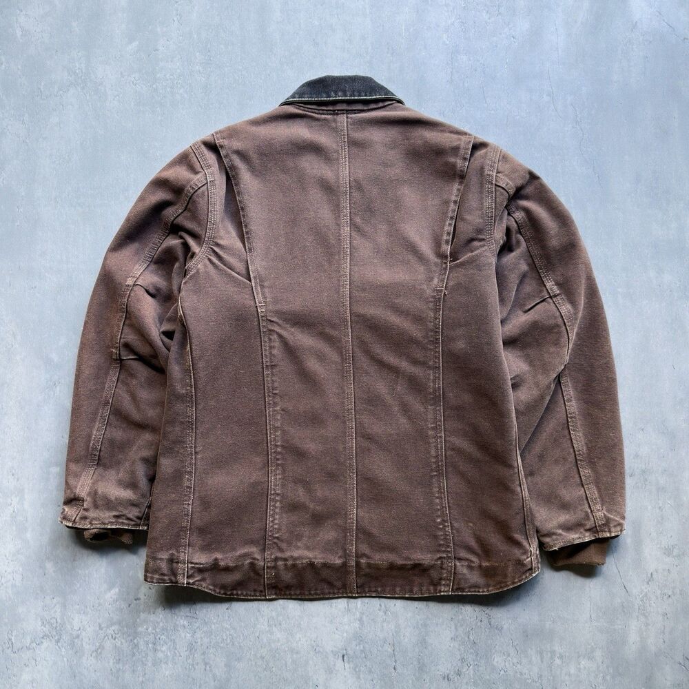 VTG Carhartt Detroit Jacket Women's M Blanket Lined Work Brown WC061 DKB - Picture 2 of 13
